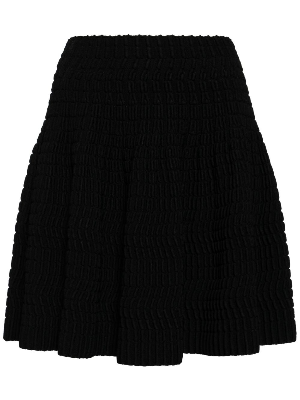 textured high waist skirt - 1
