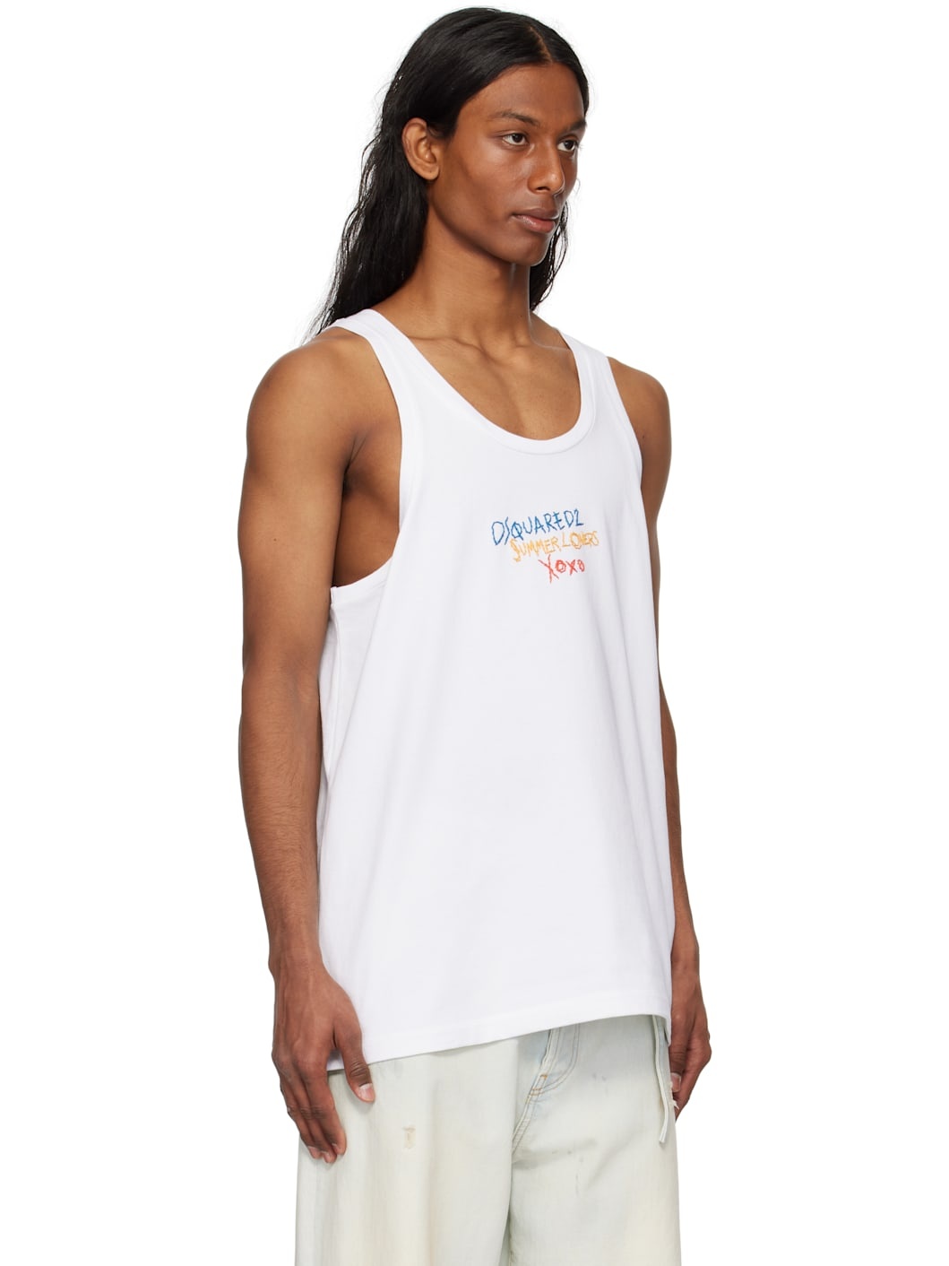 White 'Summer Lovers' Sport Fit Tank Top - 2