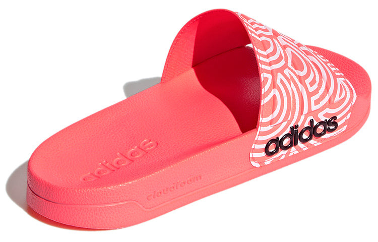 (WMNS) adidas Adilette Shower Slipper Pink/White FX1199 - 4