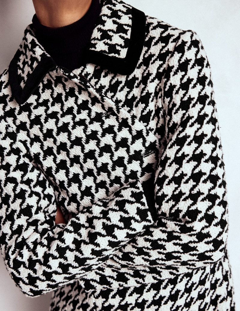Edinburgh Swing Coat-Black Dogstooth 3
