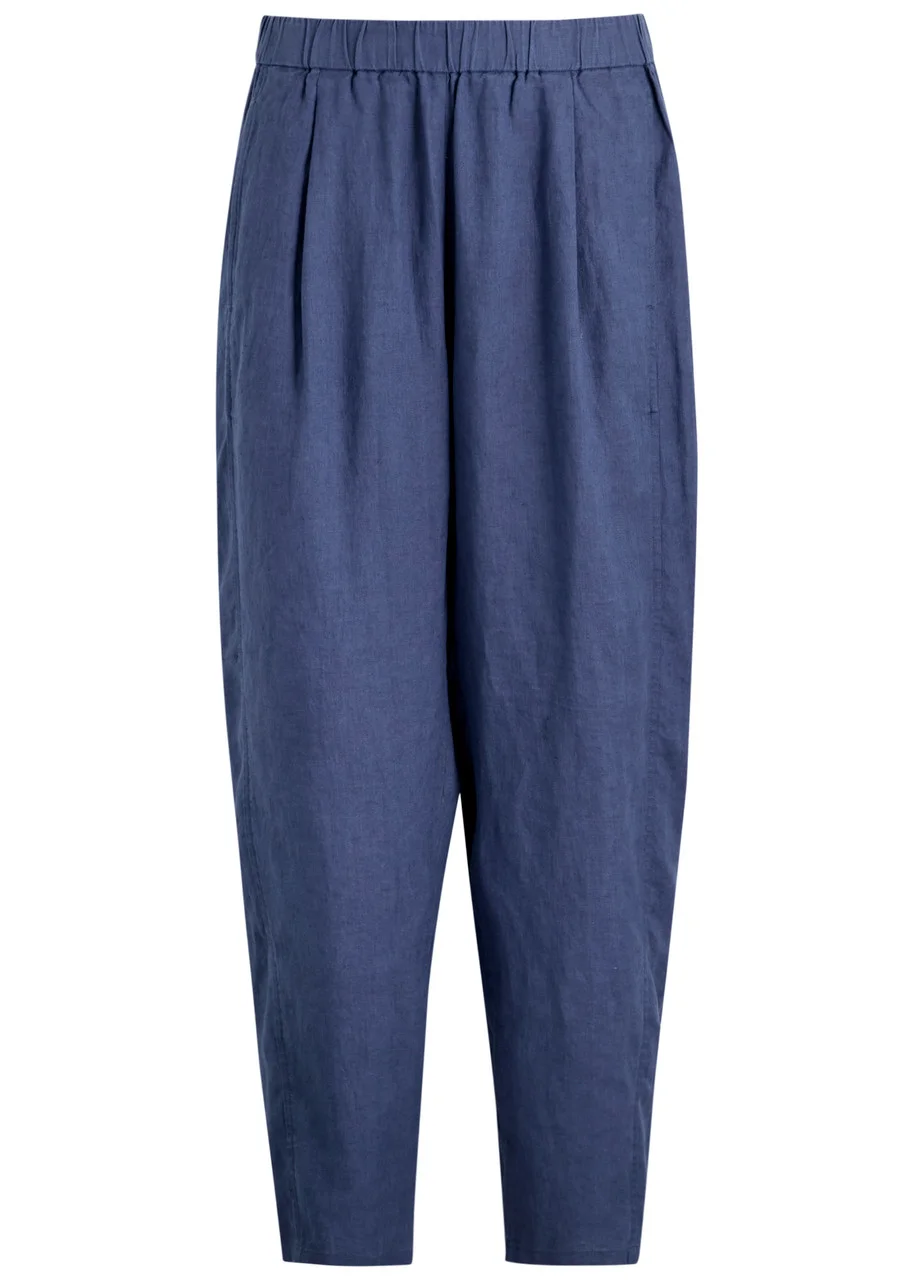 Eileen Fisher Lantern Linen Trousers - 1