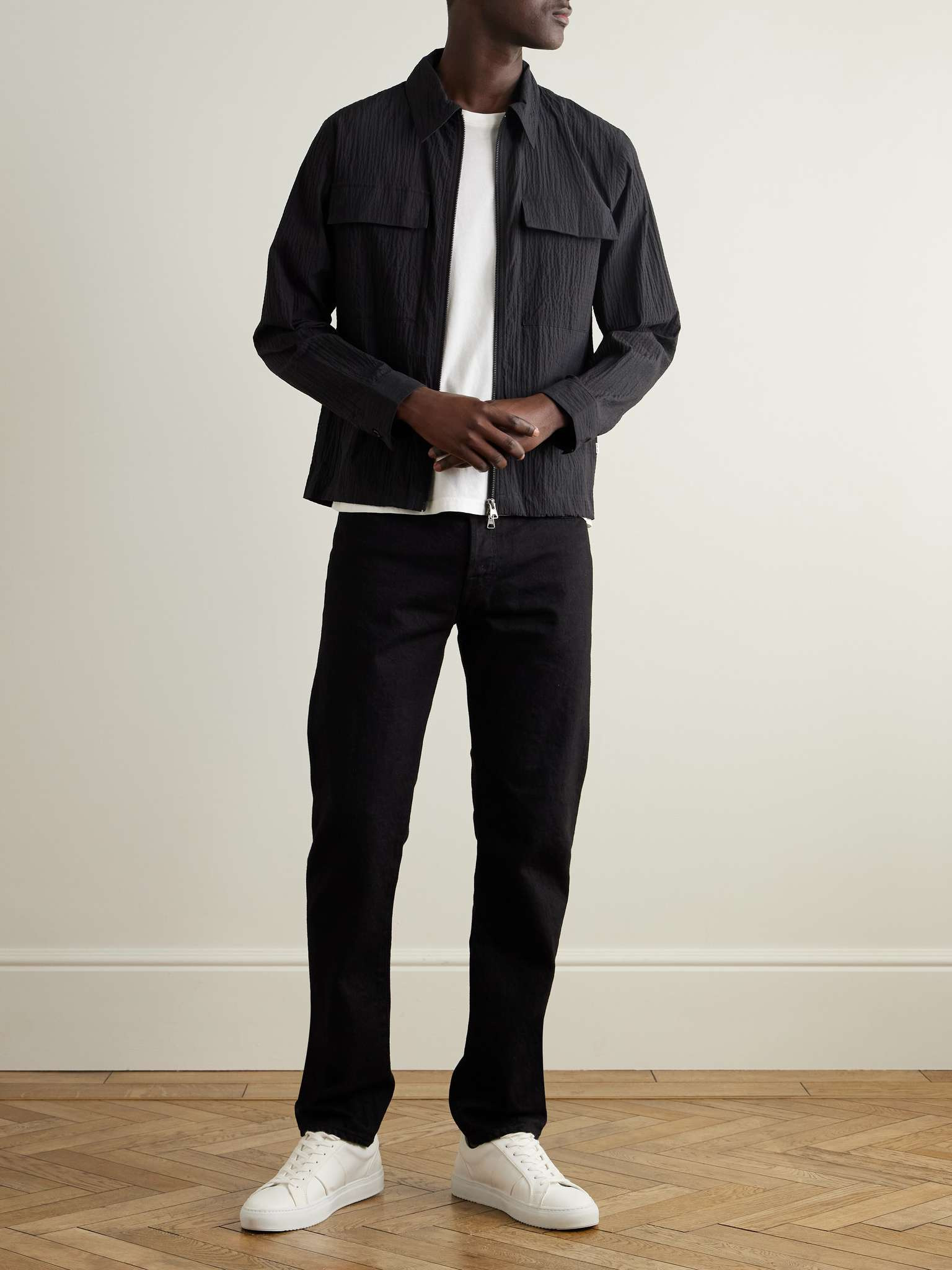Alban 5721 Organic Cotton-Blend Seersucker Jacket - 2