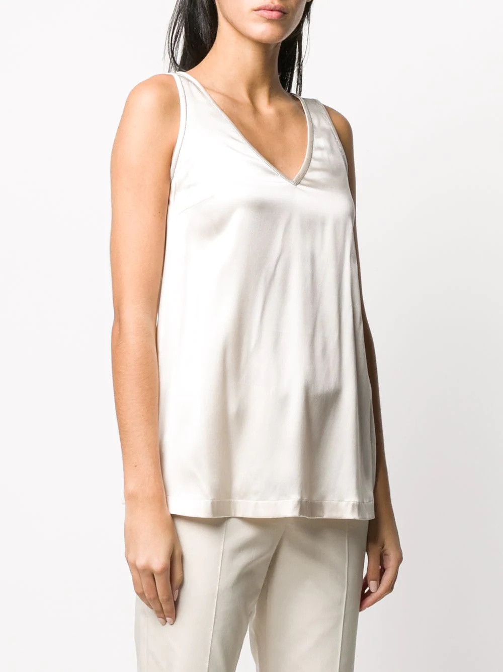 v-neck sleeveless top - 3