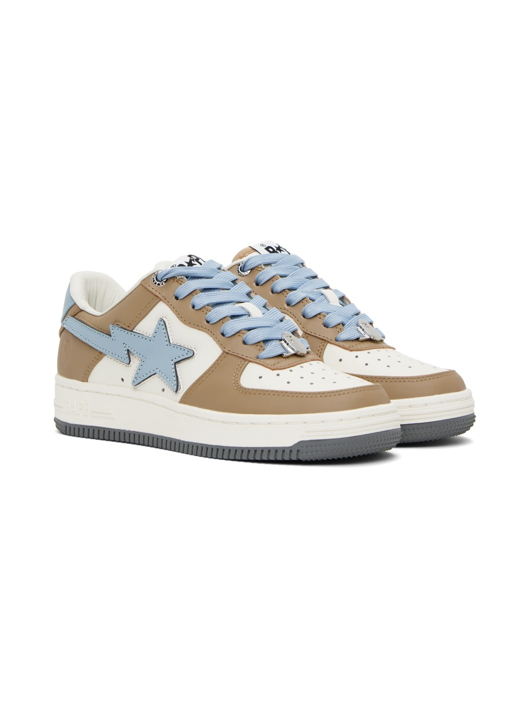 White & Beige Sta #4 Sneakers - 4