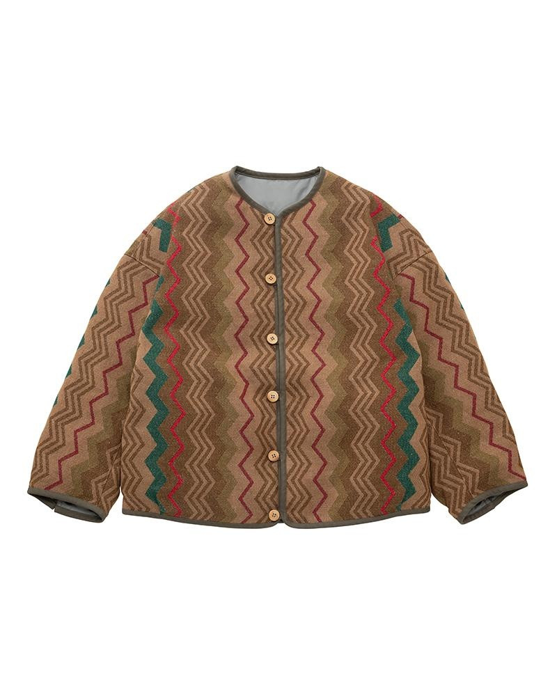 LINER JKT (JACQUARD 블랜킷) W 베이지 - 1