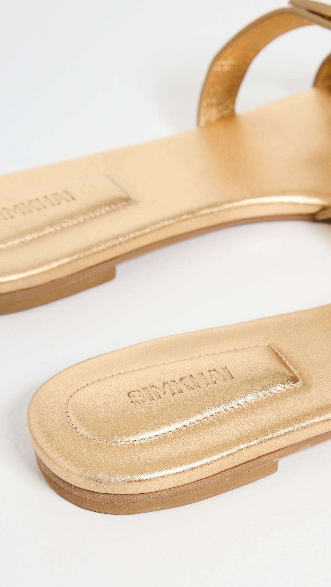 Simkhai Monogram Metallic Flat Slides - 3