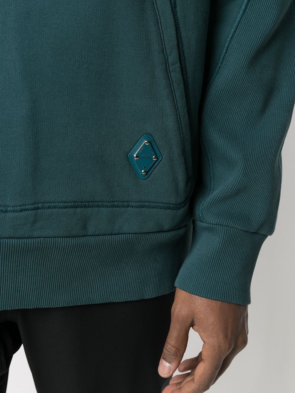 embroidered logo hoodie - 5