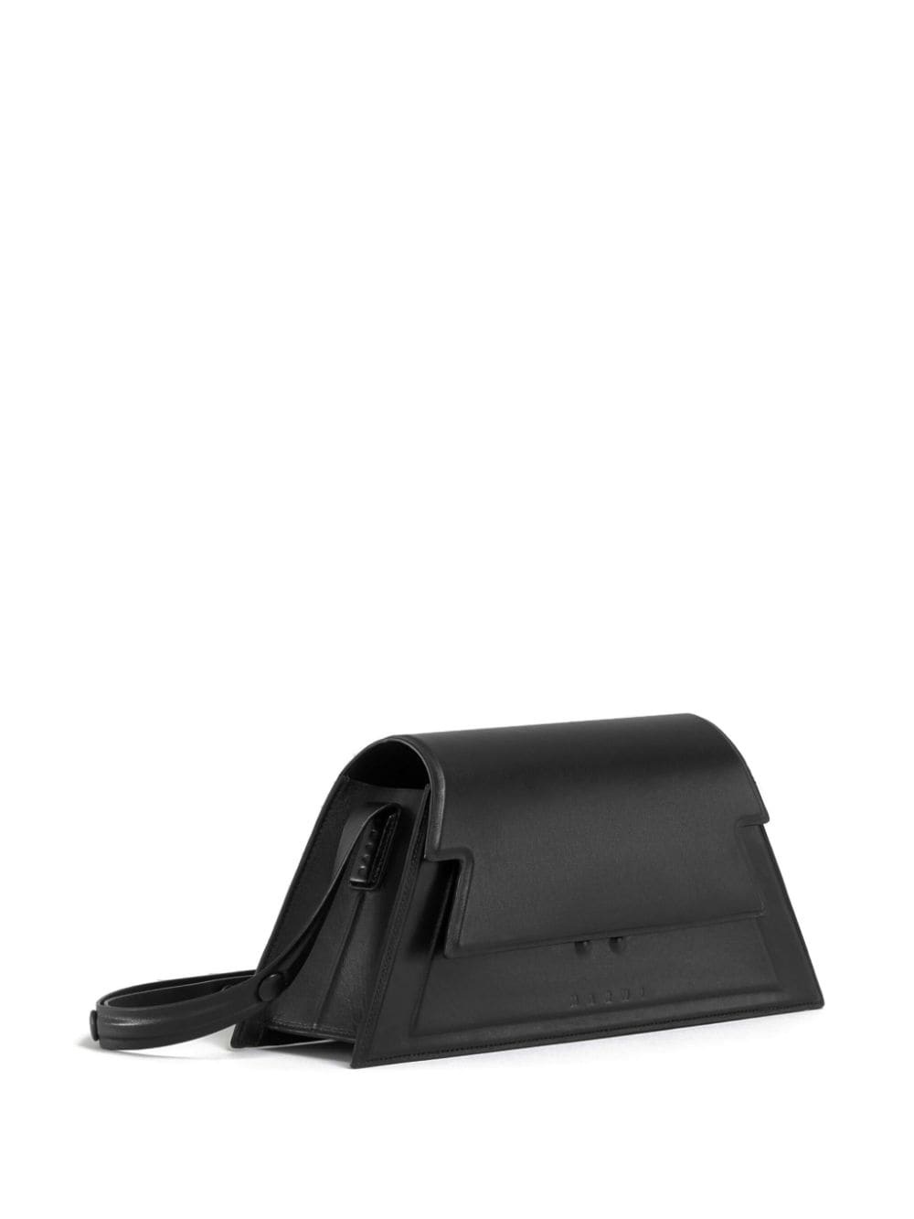 logo-debossed leather shoulder bag - 4