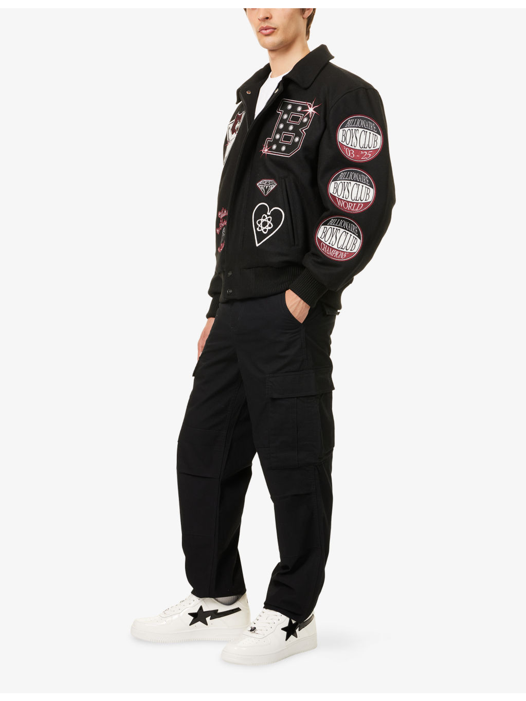 Alumni Embroidered Padded Wool-Blend Varsity Jacket - 2