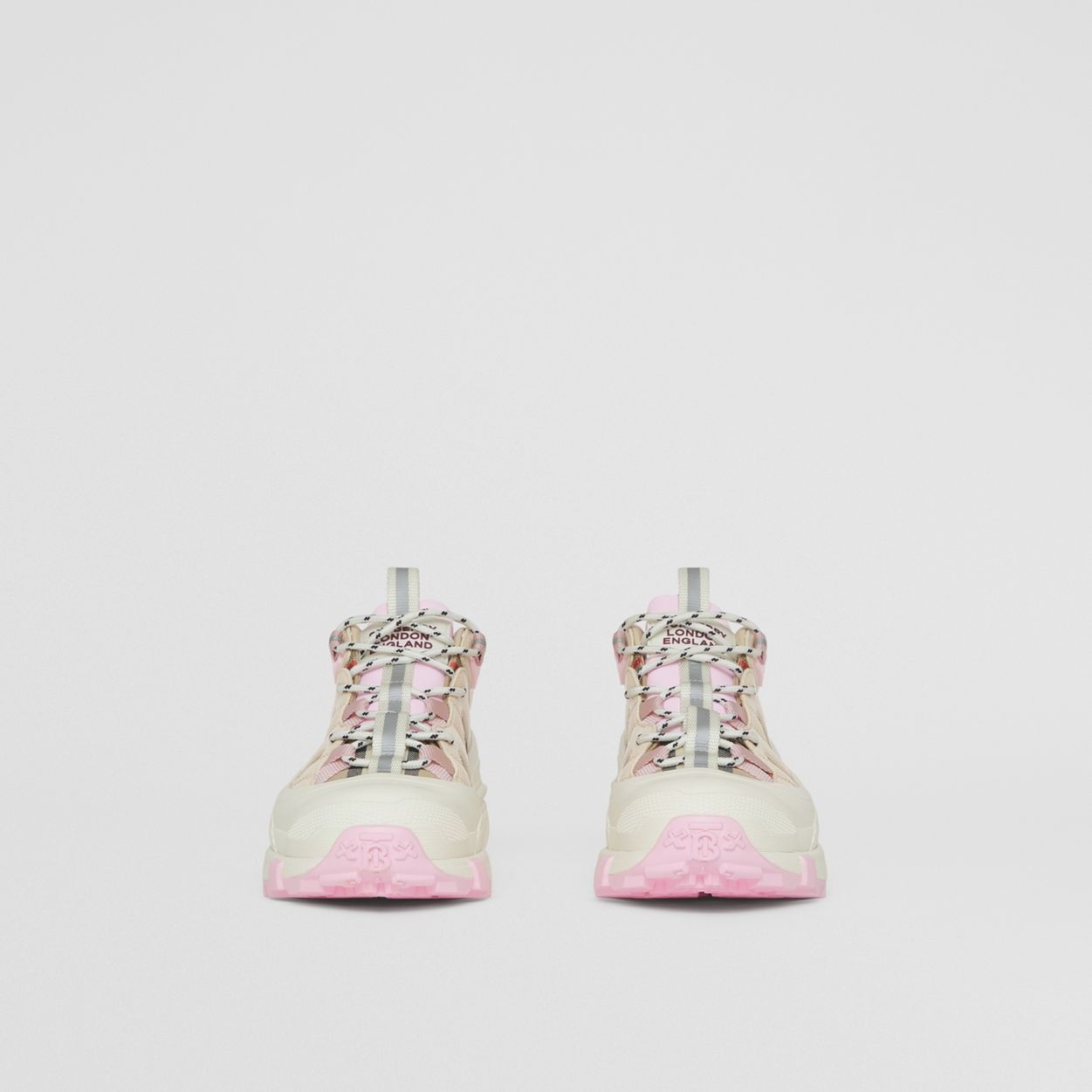 Check Cotton and Leather Arthur Sneakers - 4