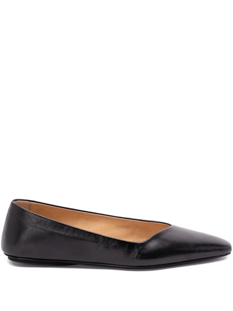 pointed-toe leather ballet flats 1