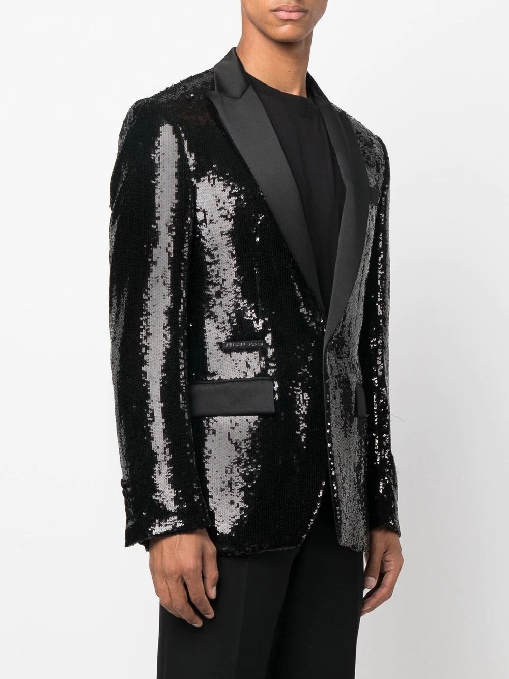 sequin single-breasted blazer - 3