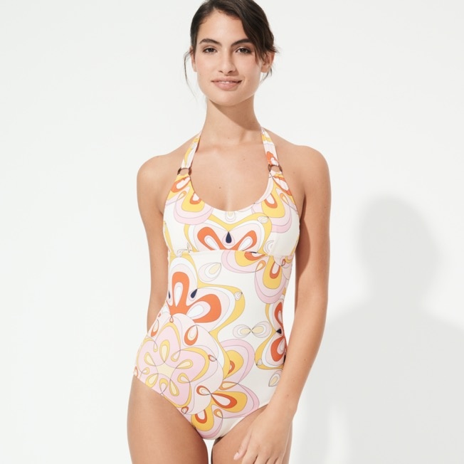 Women Halter One-piece Swimsuit Kaleidoscope - 3