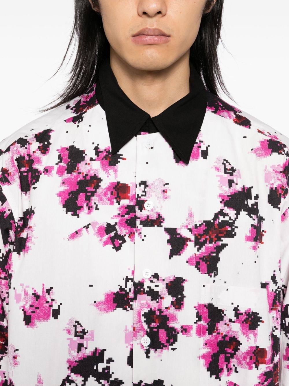 khadi flower printed shirt - 5