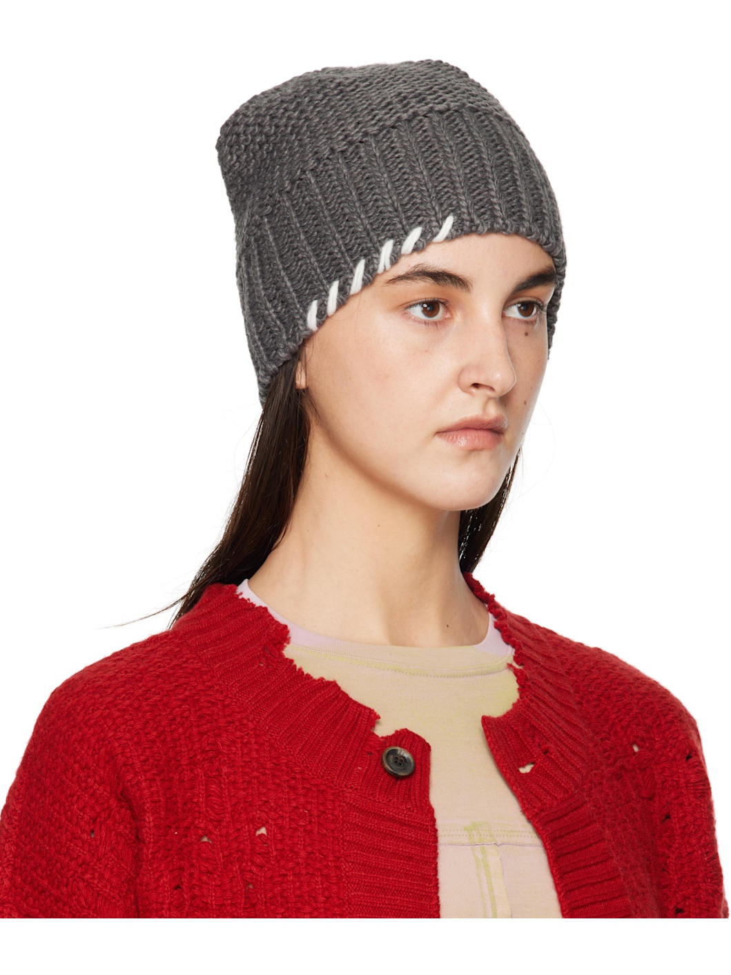 Gray Milano Wool Beanie - 2