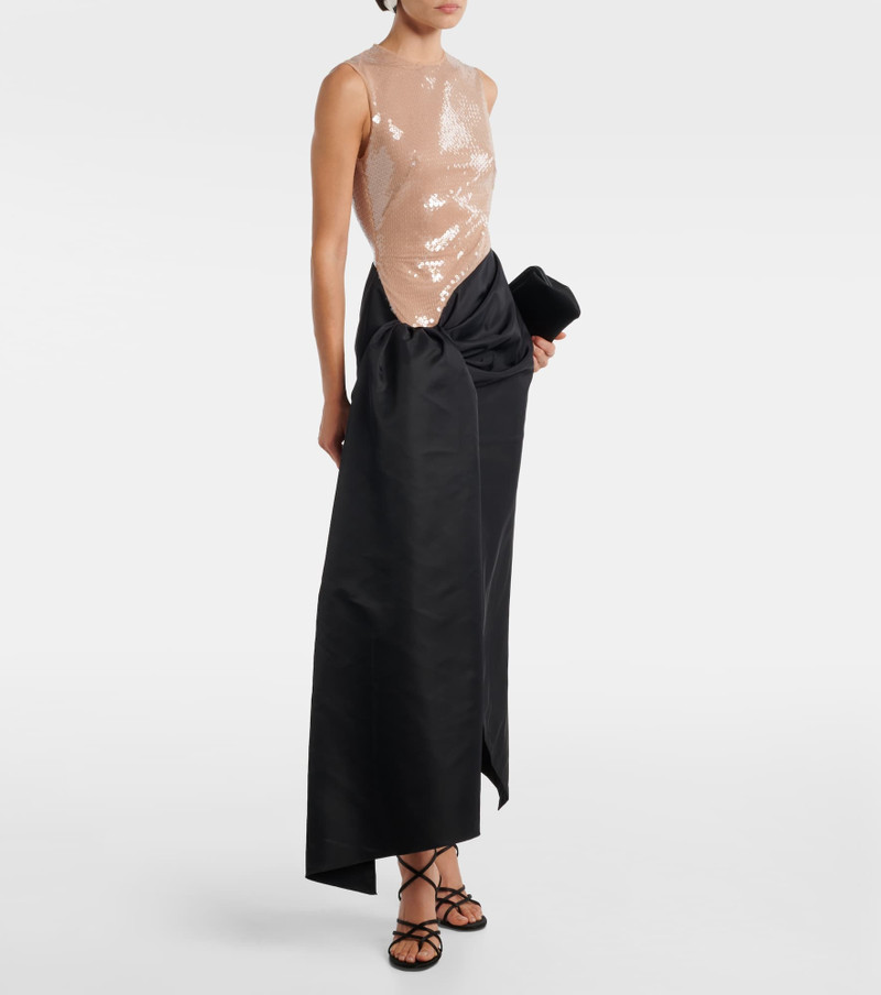 David Koma Sequined draped maxi dress outlook