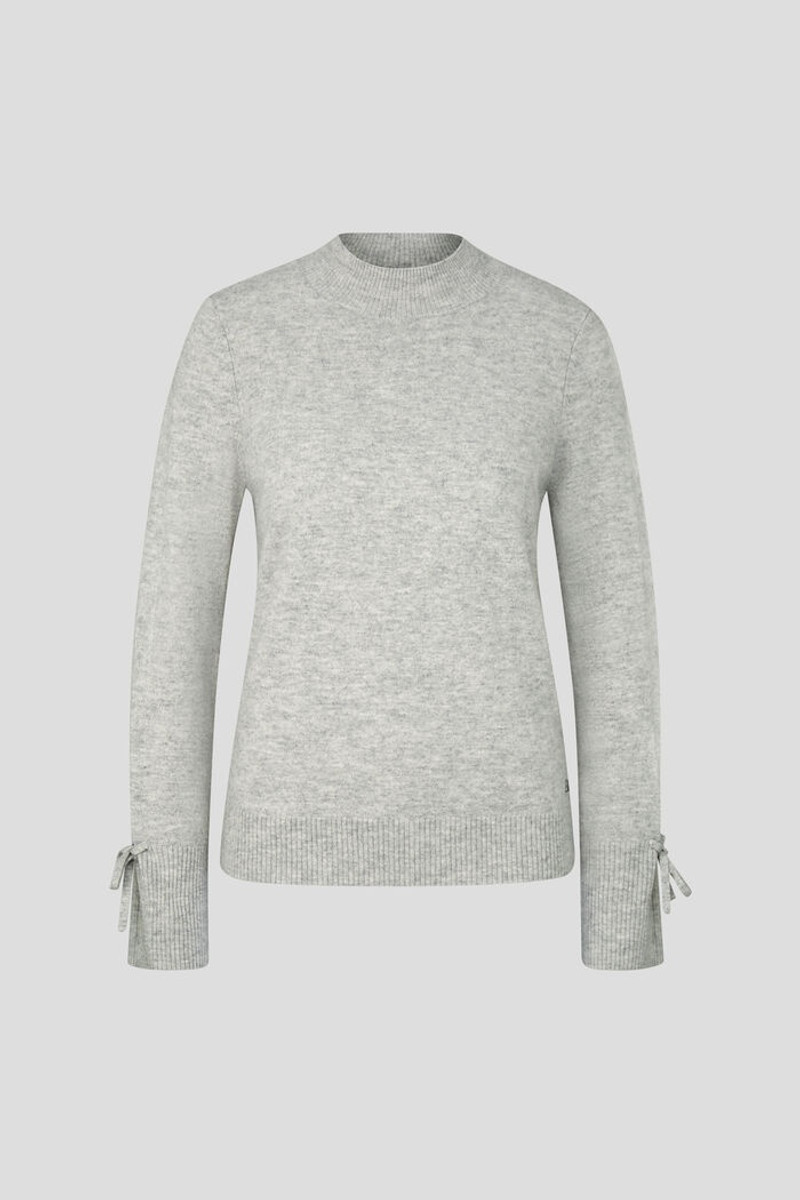 Lejla Knitted pullover in Light gray melange 1