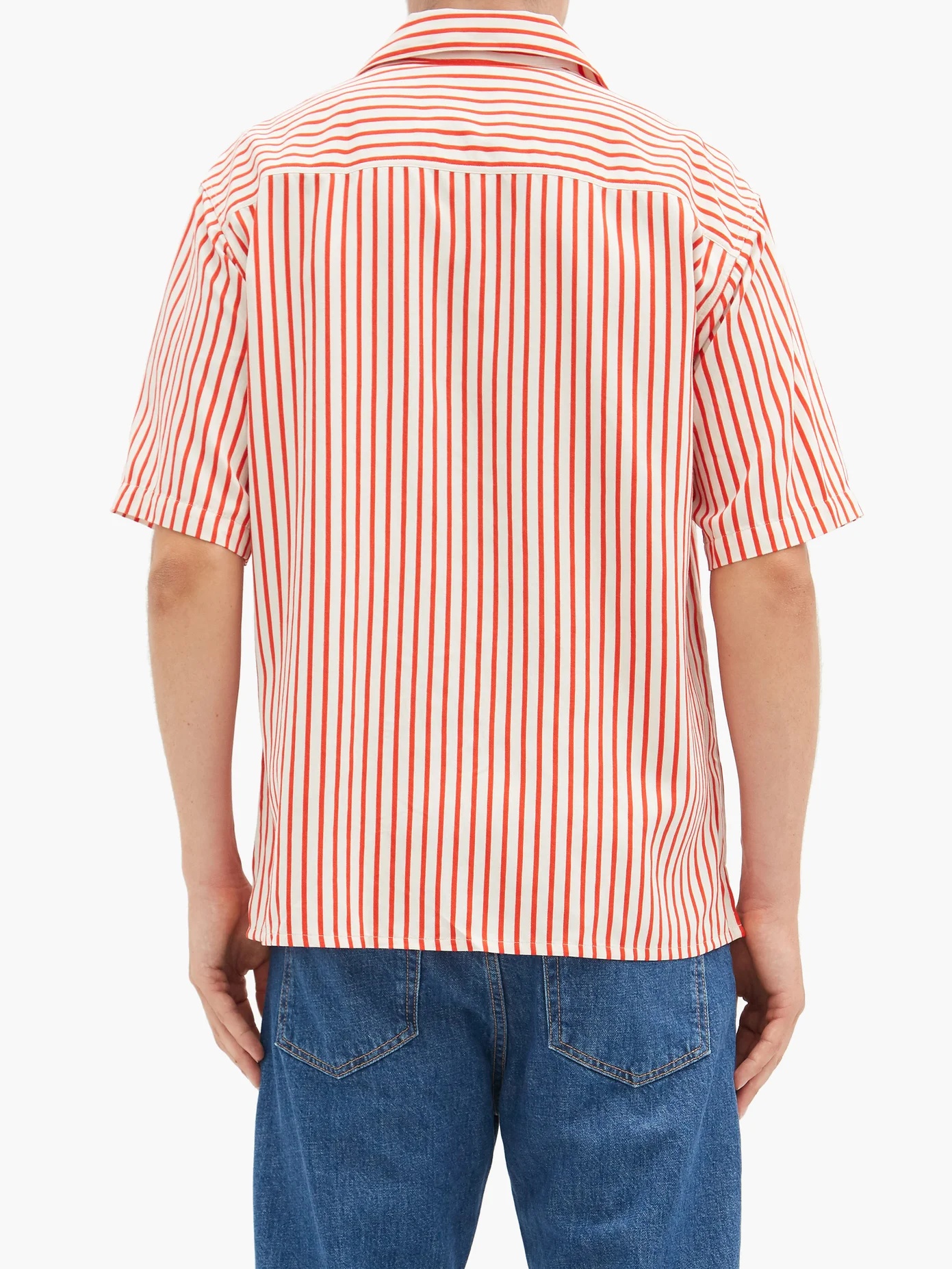 Cuban-collar striped shirt - 5