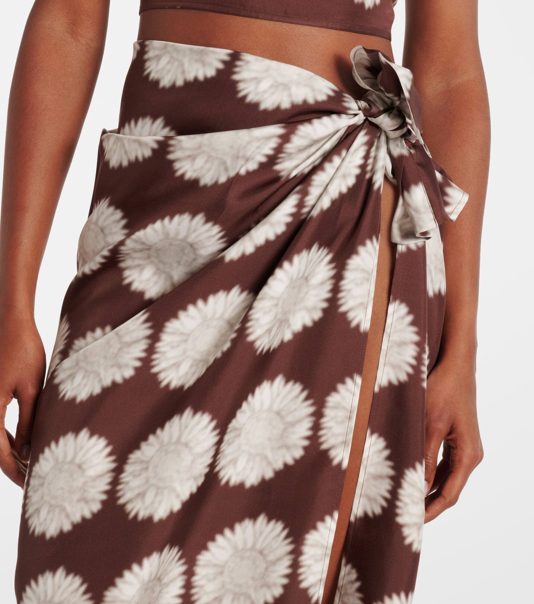 Printed silk beach cover-up - 4