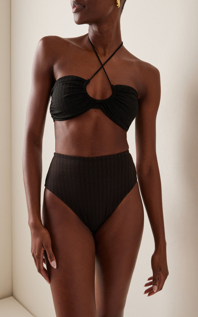 BY MALENE BIRGER Seabay Monogram Jacquard Bikini Top black outlook