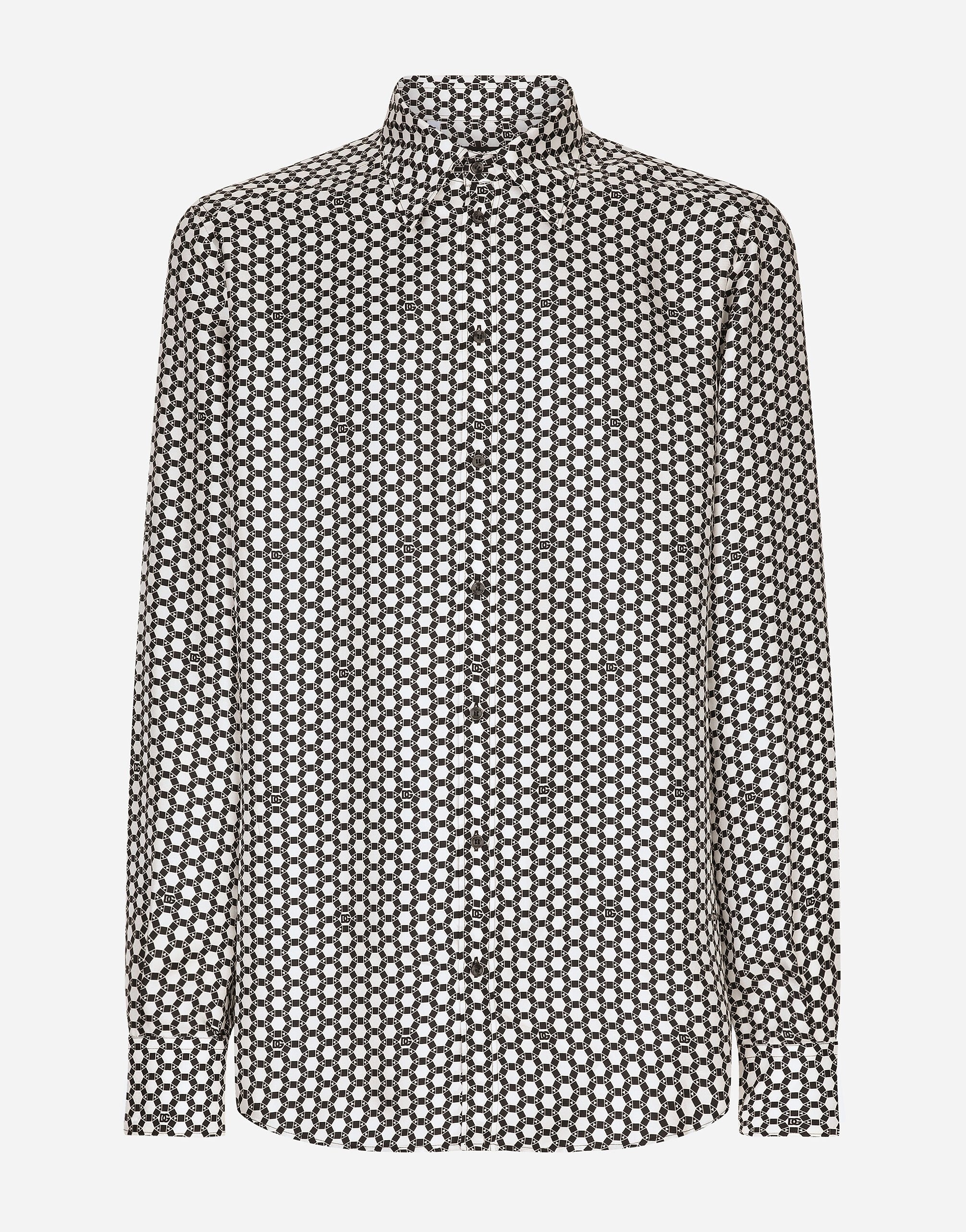 Silk Martini-fit shirt with DG print - 1