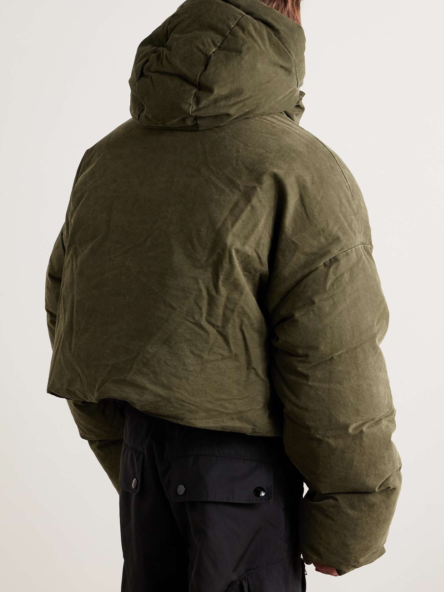 MML Cropped Cotton Hooded Down Jacket - 4