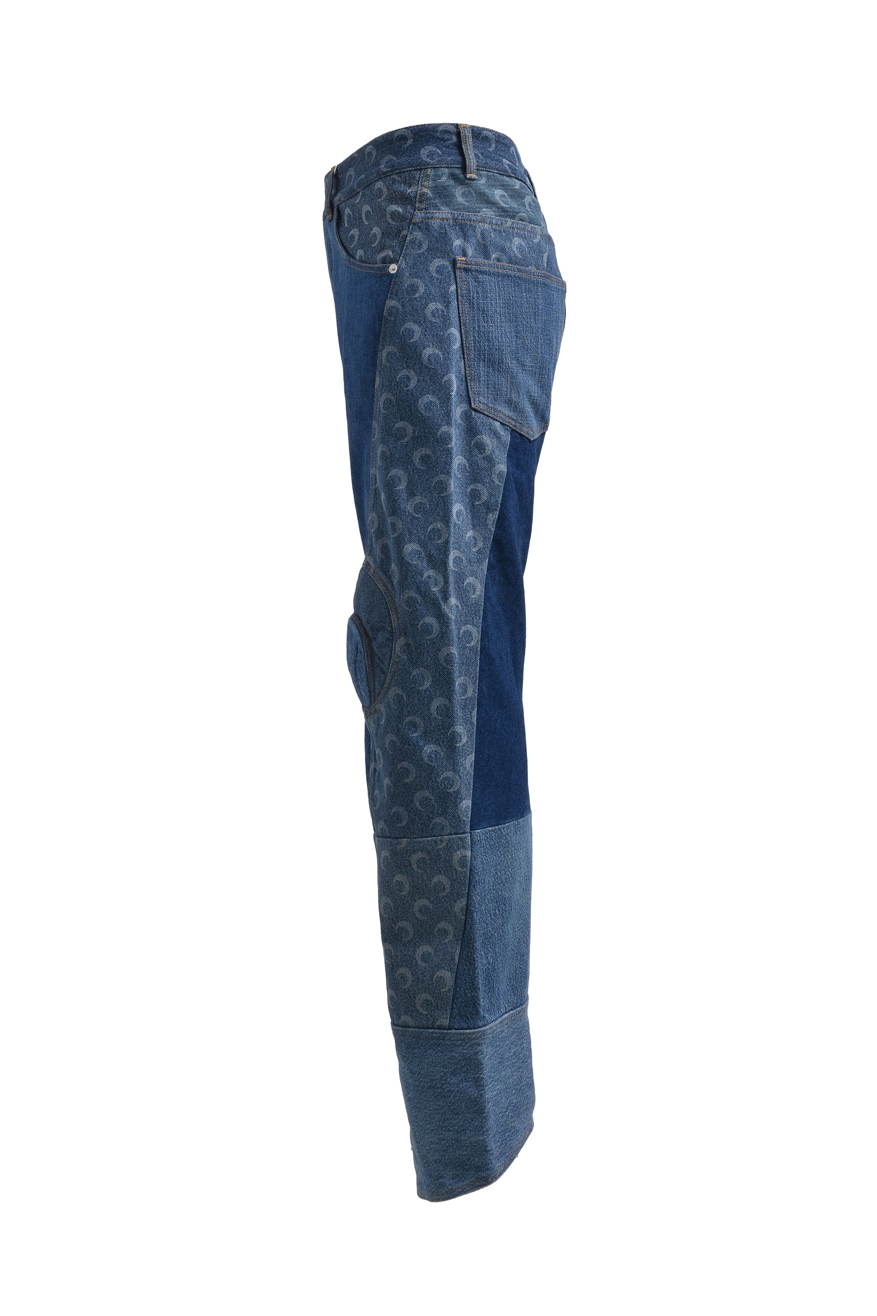 REGENERATED DENIM STRAIGHT LEG PANTS / BLU - 3