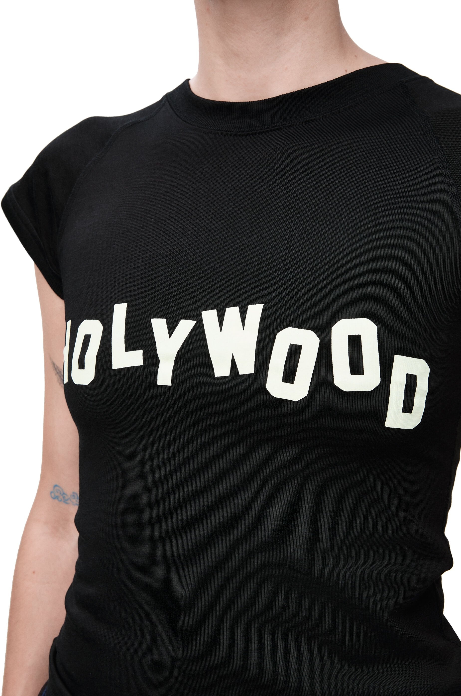 Small fit T-shirt in cotton and viscose - 5