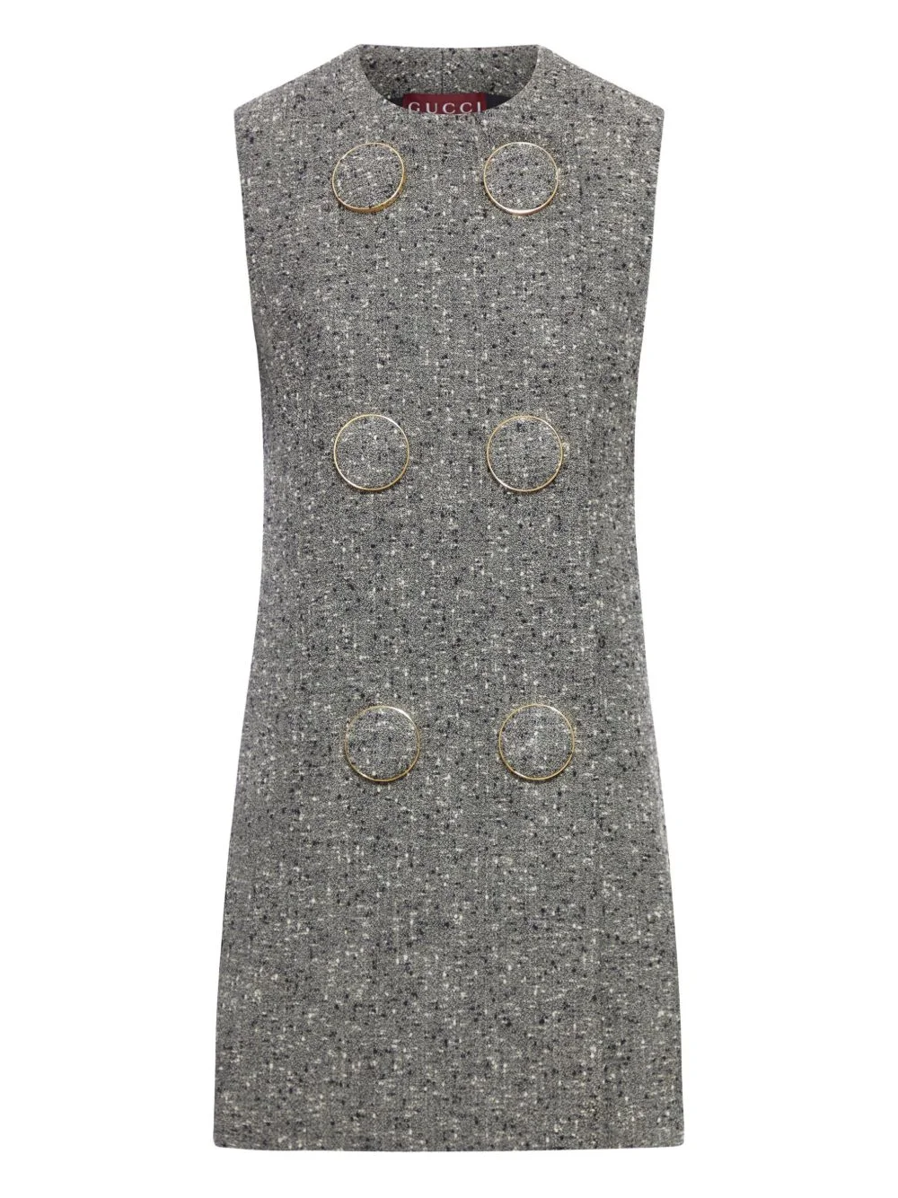 buttoned wool mini dress - 1