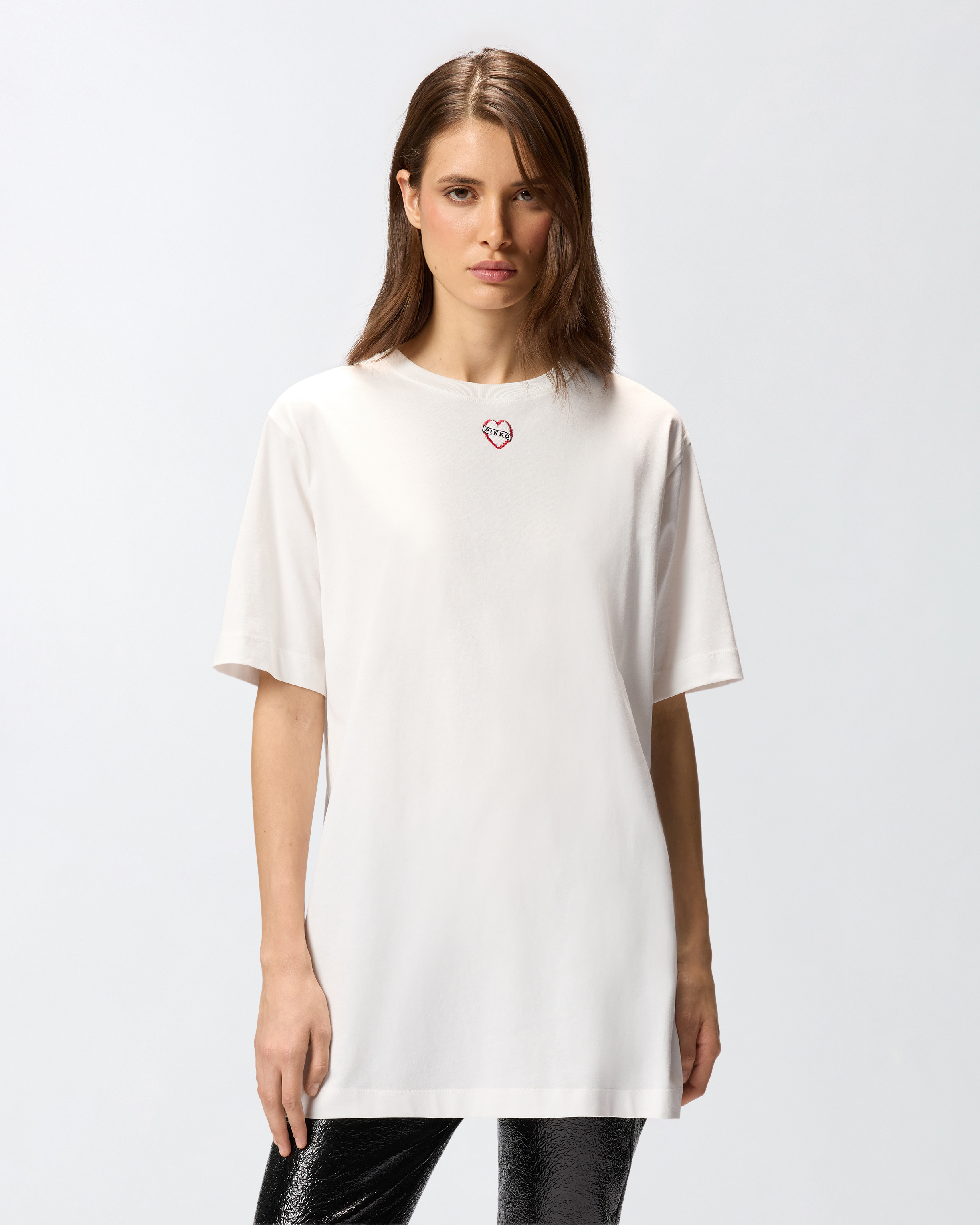 OVERSIZED LONG T-SHIRT WITH PRINT AND EMBROIDERY - 2