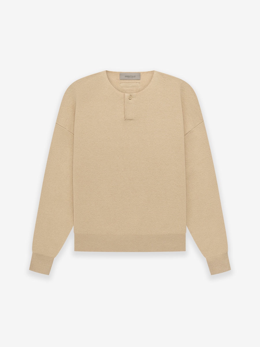 Womens Knit LS Henley - 1