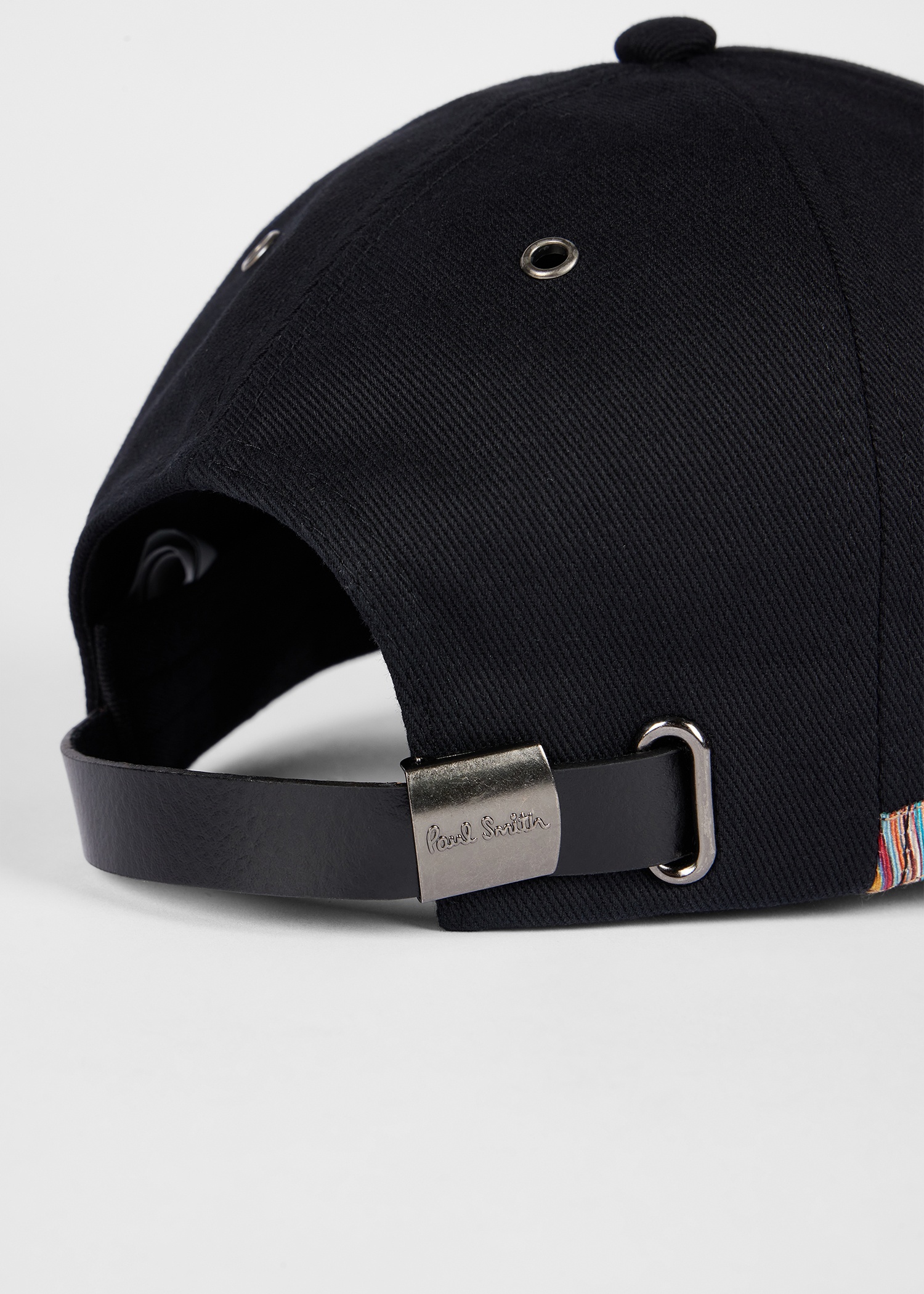 Black 'Signature Stripe' Trim Baseball Cap - 3