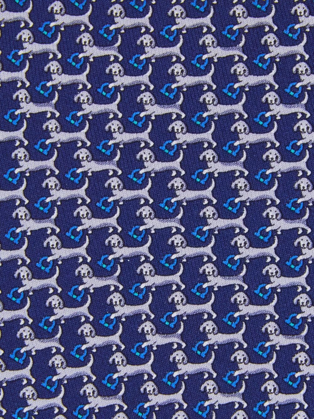 dachshund-print silk tie - 3