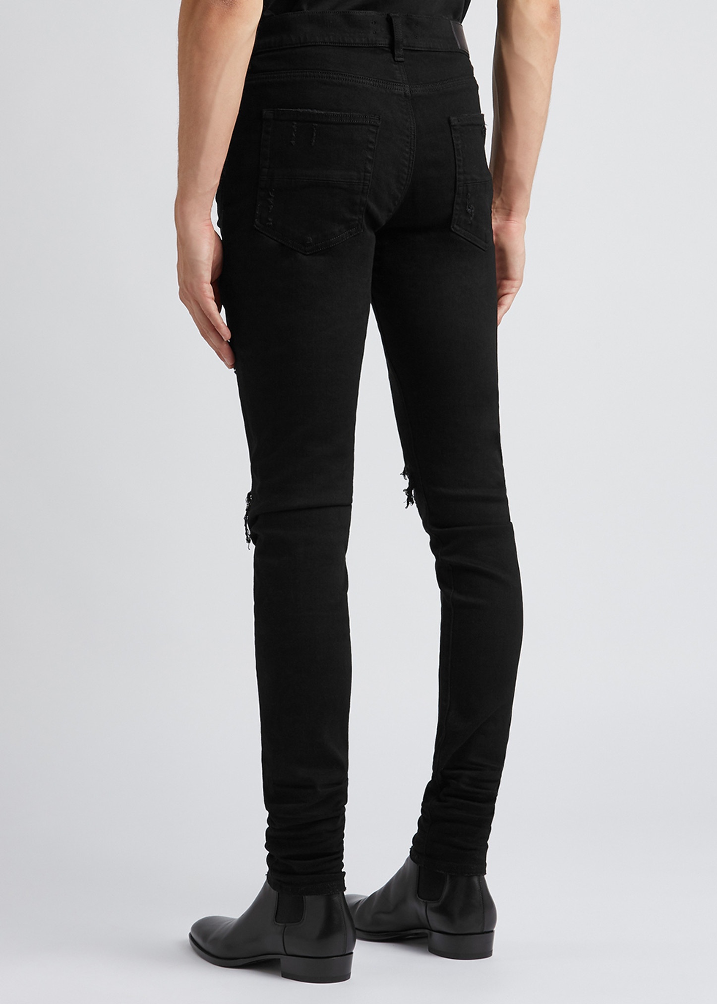 MX1 black distressed skinny jeans - 3