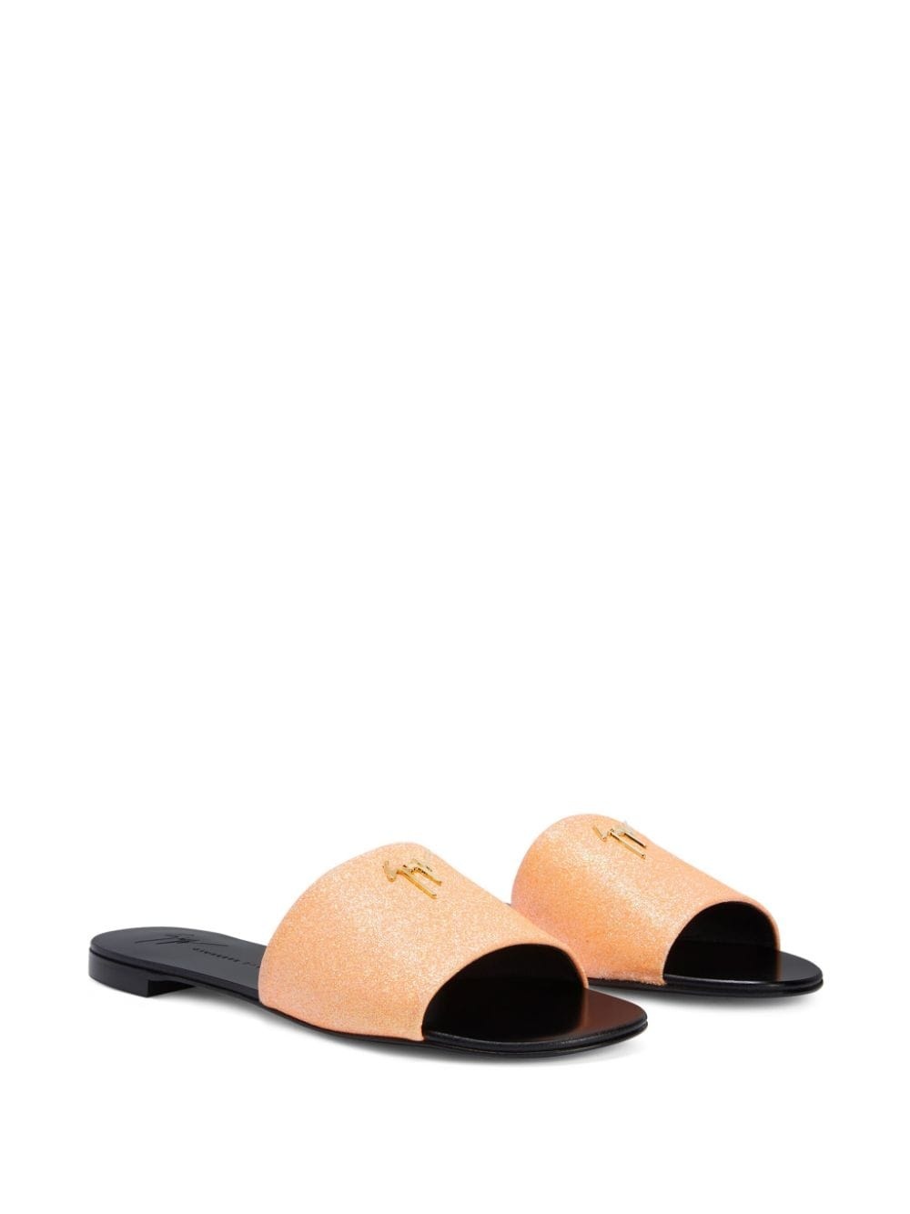 Shirley glitter-embellished slides - 2
