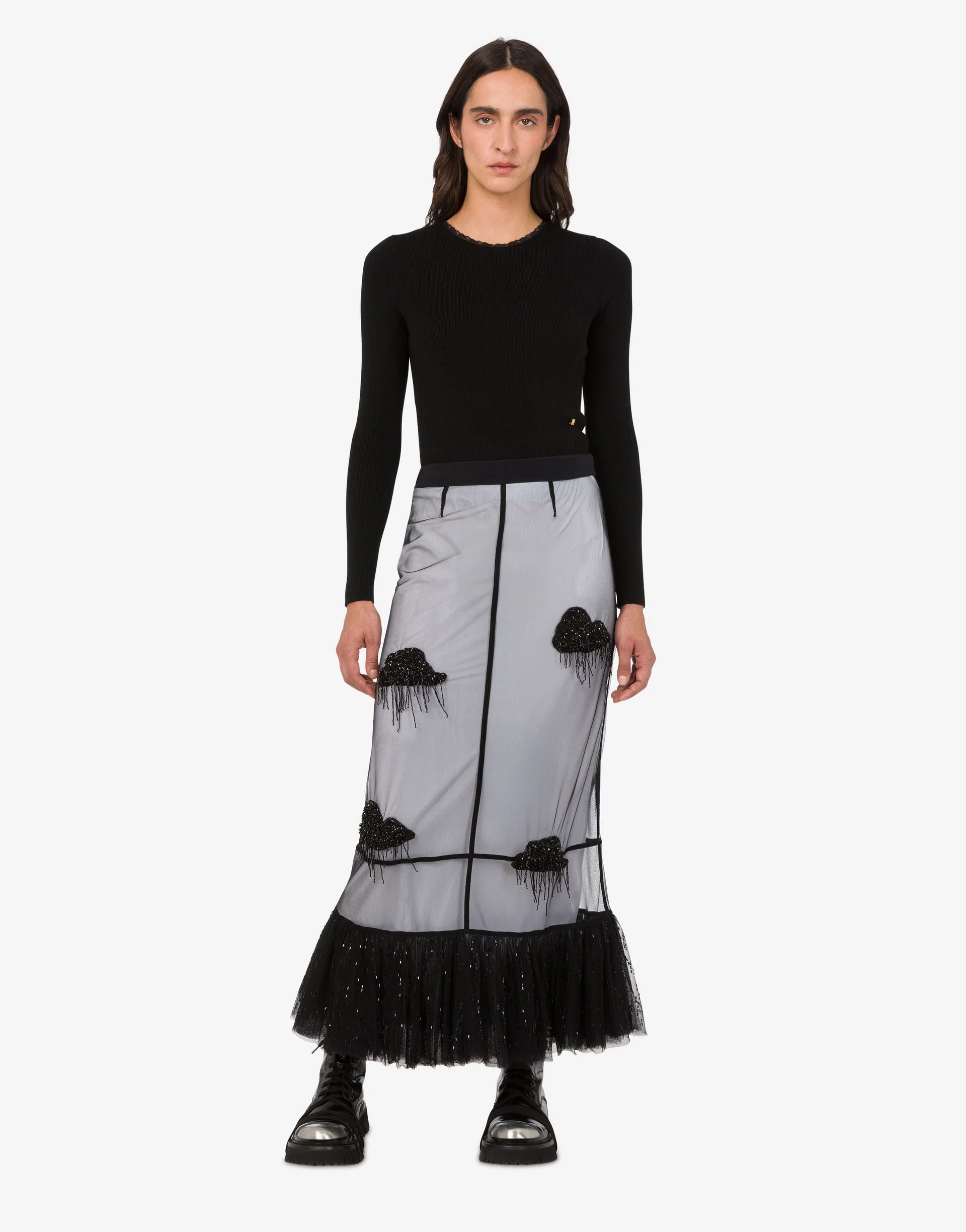 EMBROIDERED TULLE SKIRT - 1