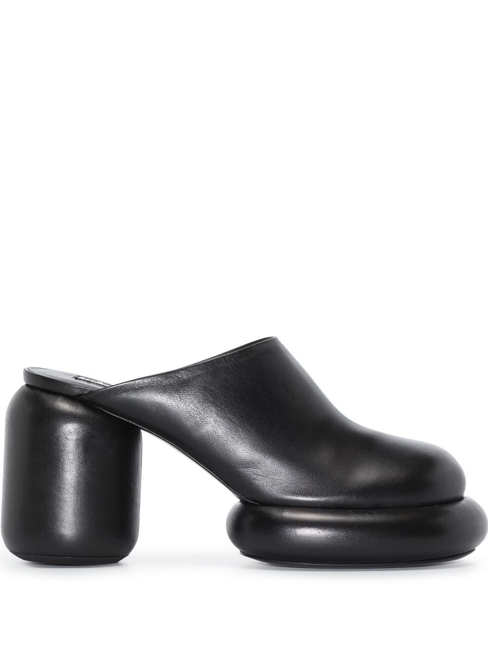 95mm block heel leather mules - 1