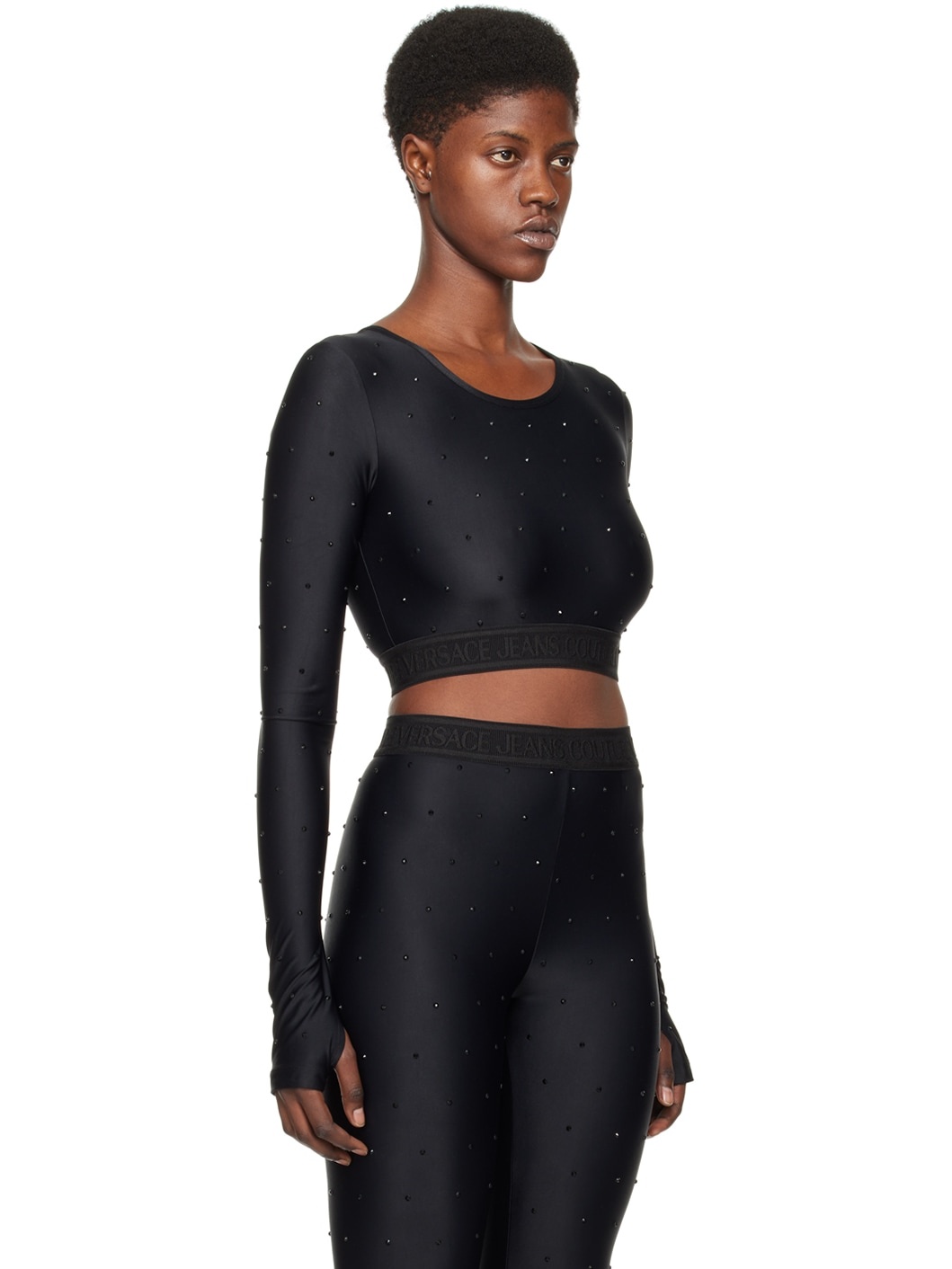 Black Crystal Long Sleeve T-Shirt - 2