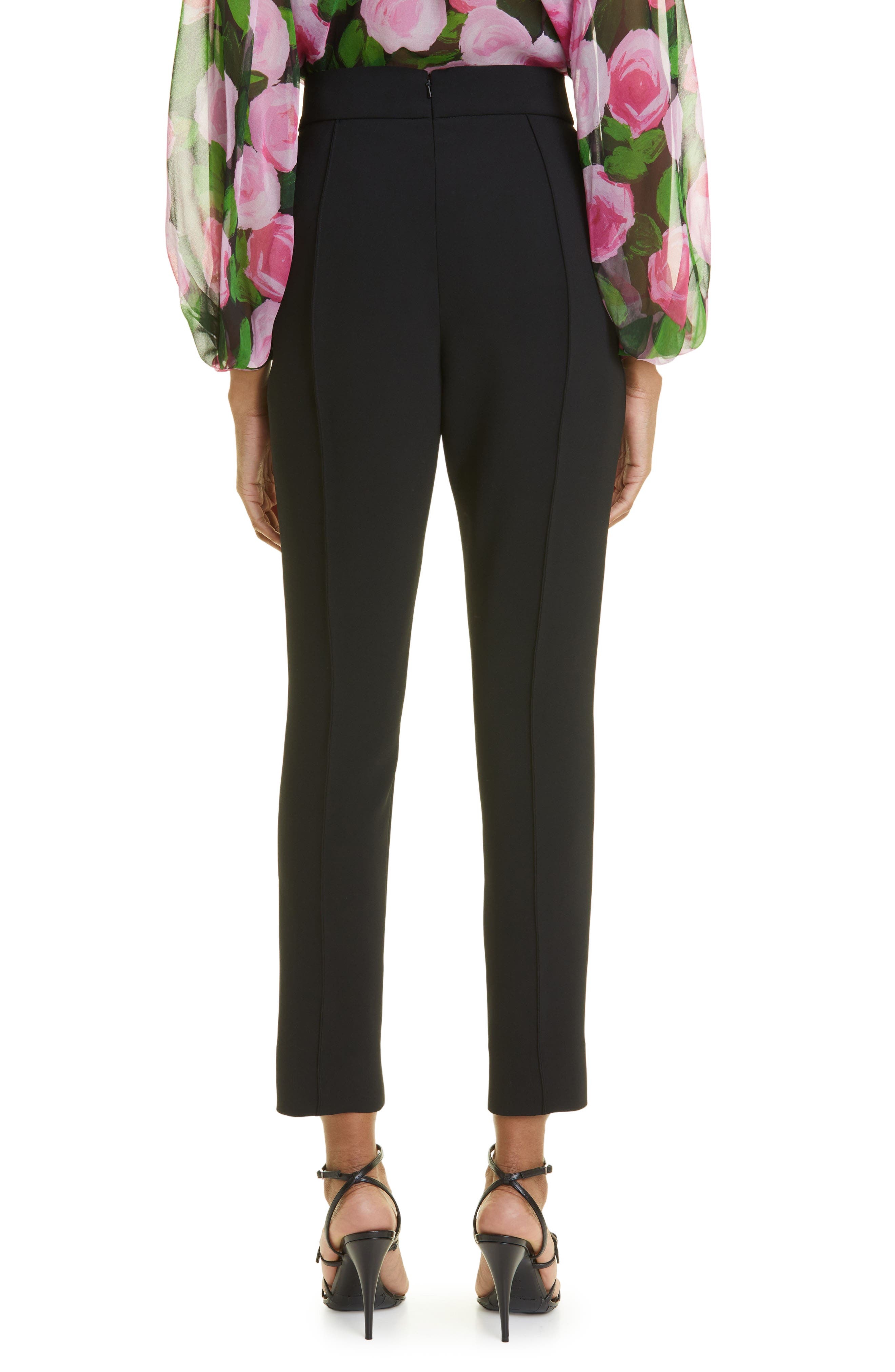 Carolina Herrera High Waist Skinny Ankle Pants in Black at Nordstrom - 3