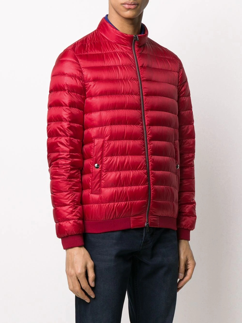 high-neck quilted down jacket - 3