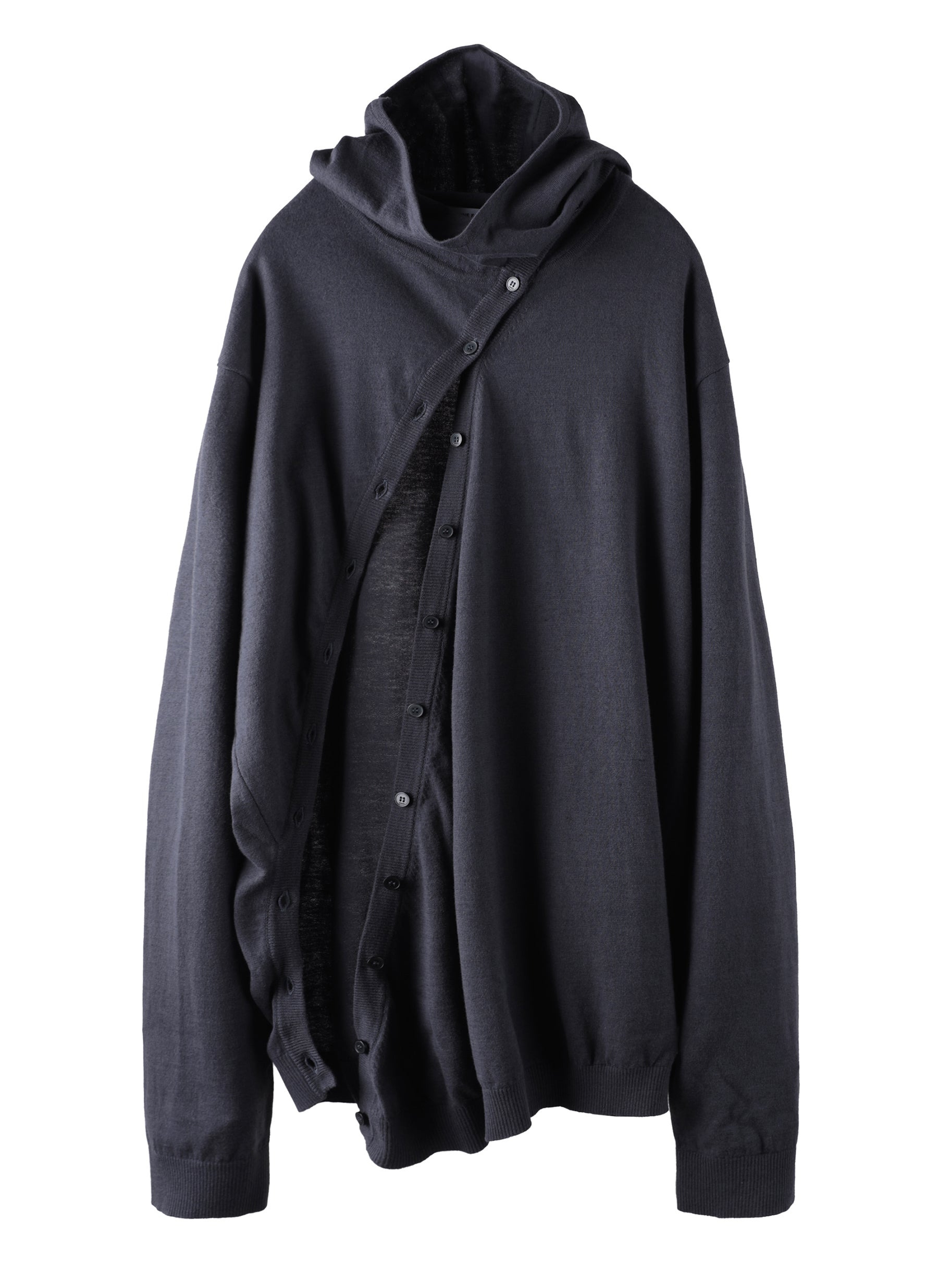 8.0 KNIT HOODIE CENTER (CHARCOAL) - 1