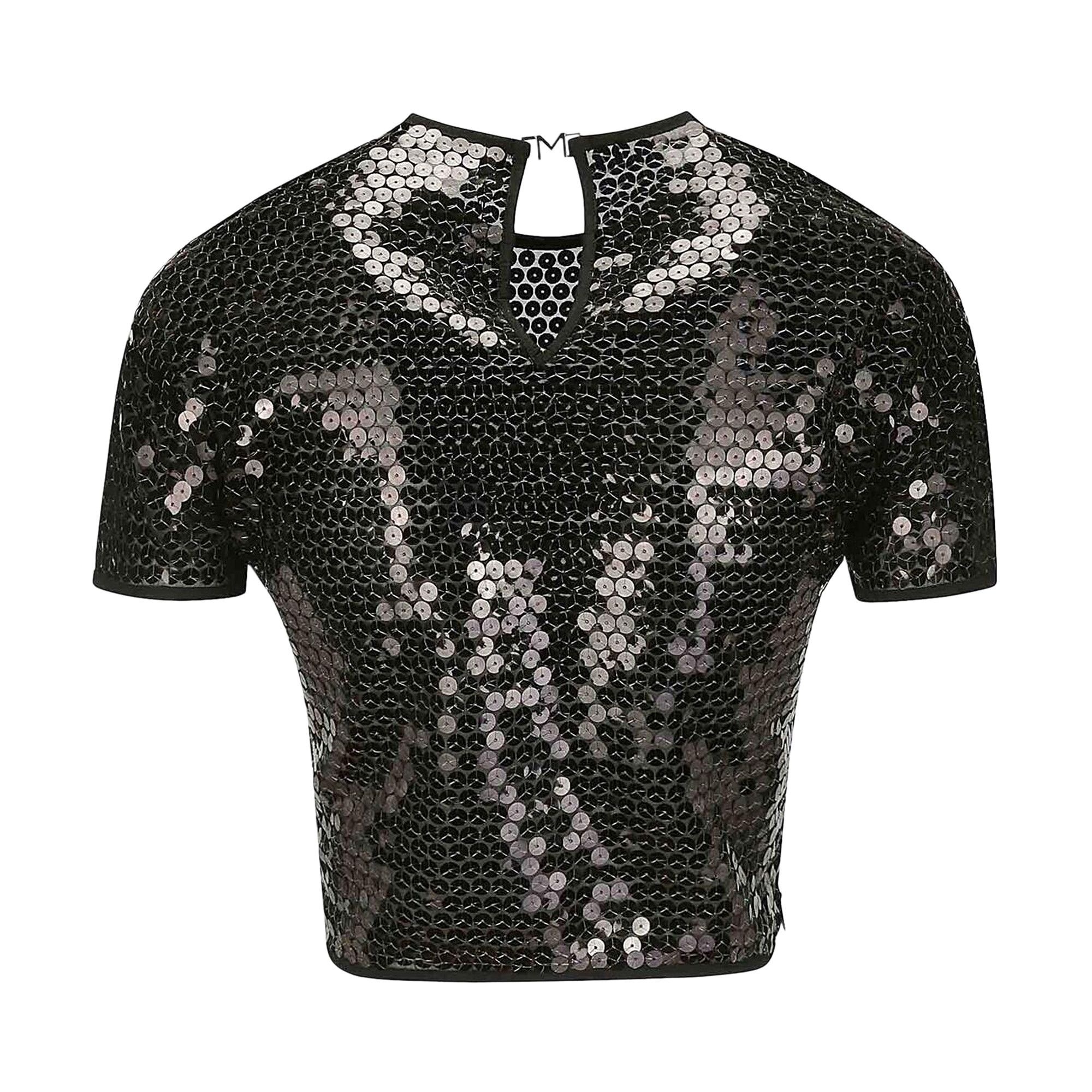 Mugler Tulle Stretch Top 'Black' - 2