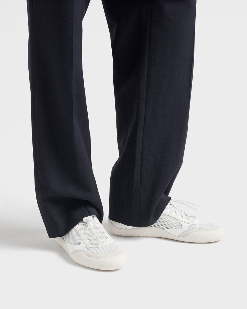 Prada Speedrock patent leather and mesh fabric sneakers outlook