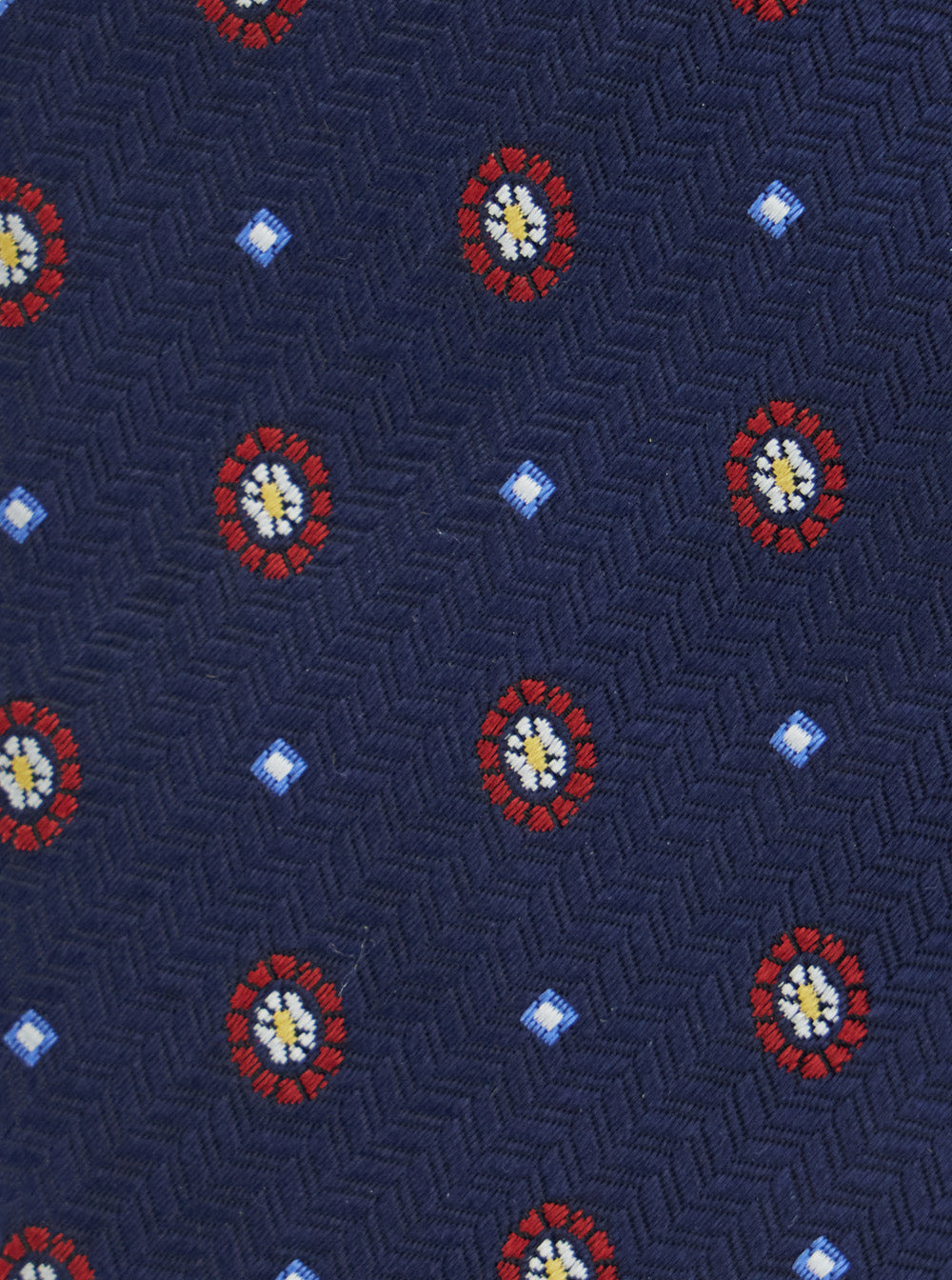 Valentino Garavani Men Blue Necktie With All-Over Floral Print In Silk Man - 2