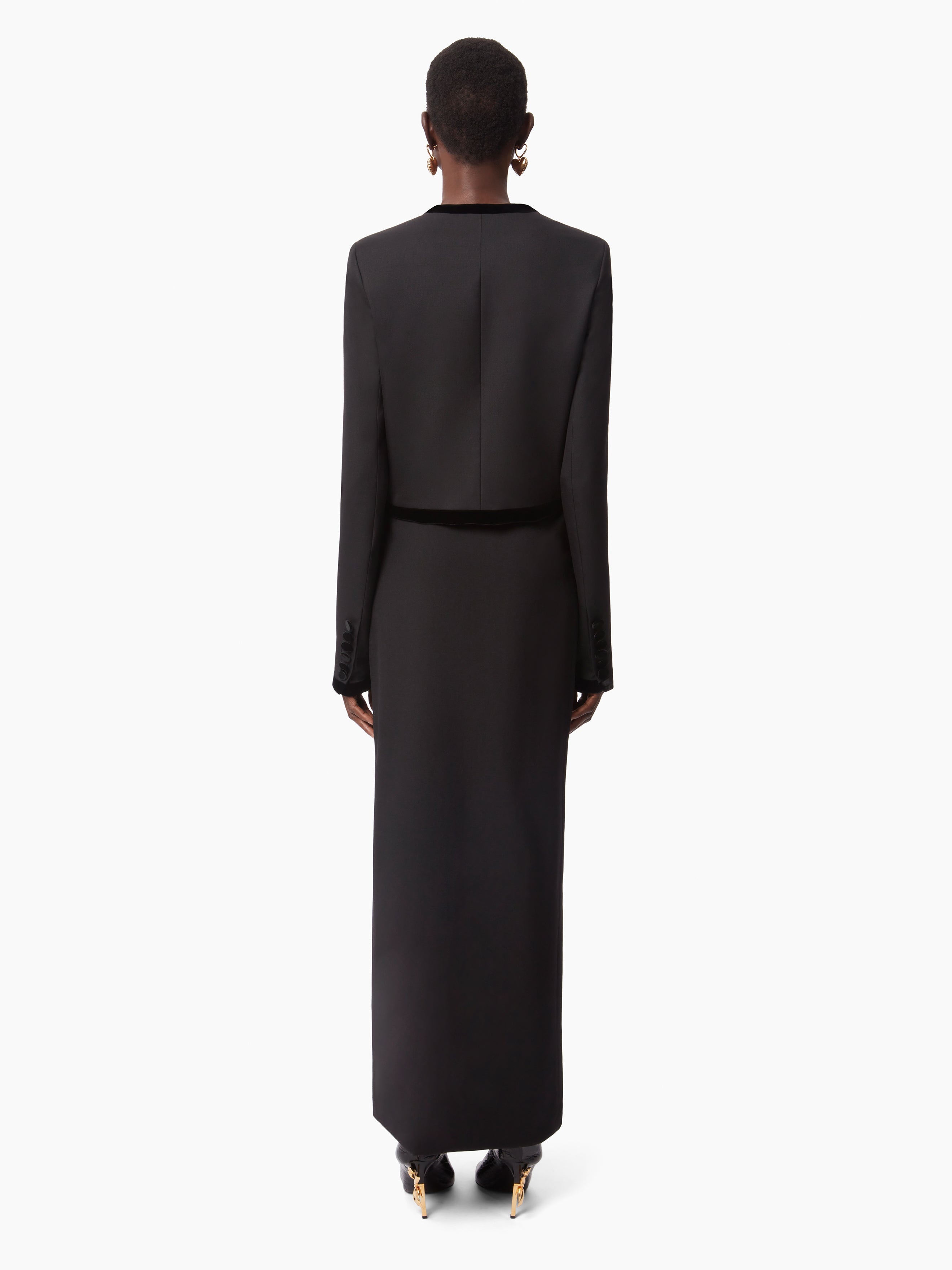 LONG SLIT SKIRT IN WOOL - 4