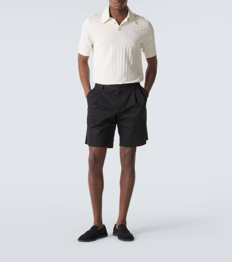 Dolce & Gabbana Pleated cotton-blend Bermuda shorts outlook