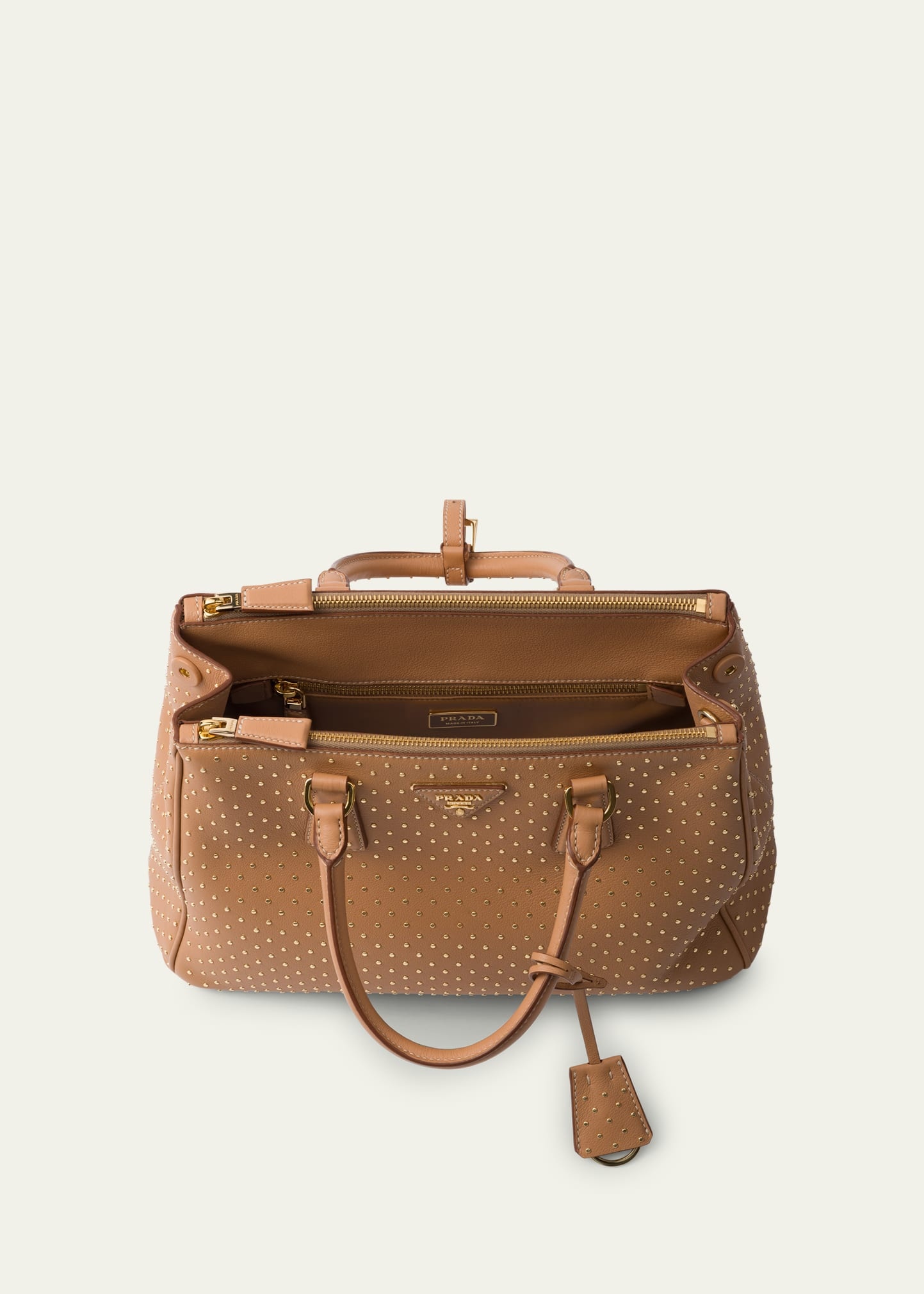 Galleria Large Studded Leather Top-Handle Bag - 4