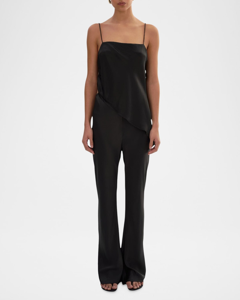 LAMARQUE Emile Straight-Leg Satin Pants outlook