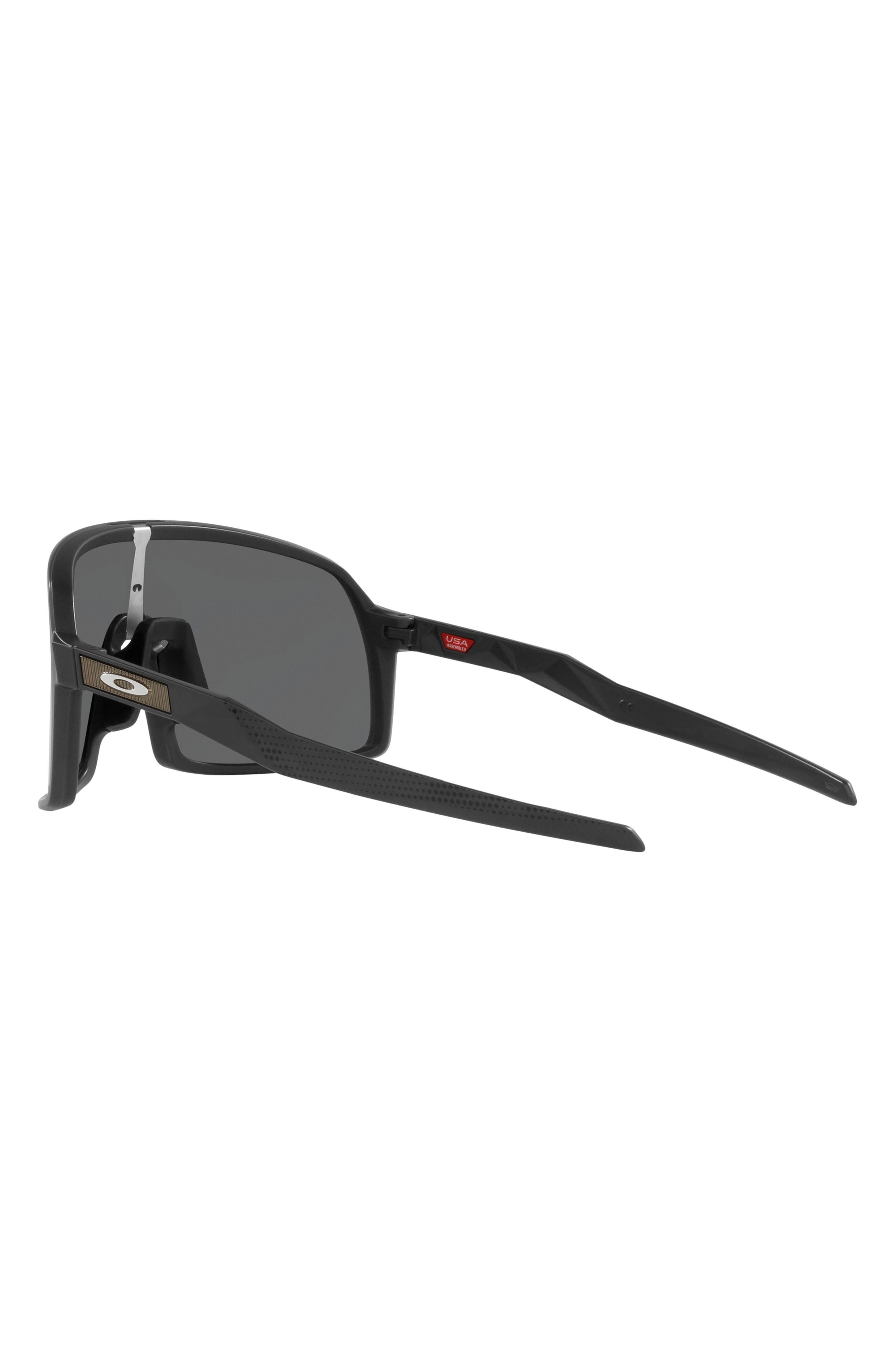Oakley Sutro 128mm Shield Sunglasses in Shiny Black at Nordstrom - 6