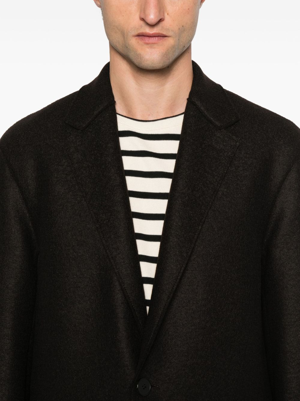 two-button wool coat - 5
